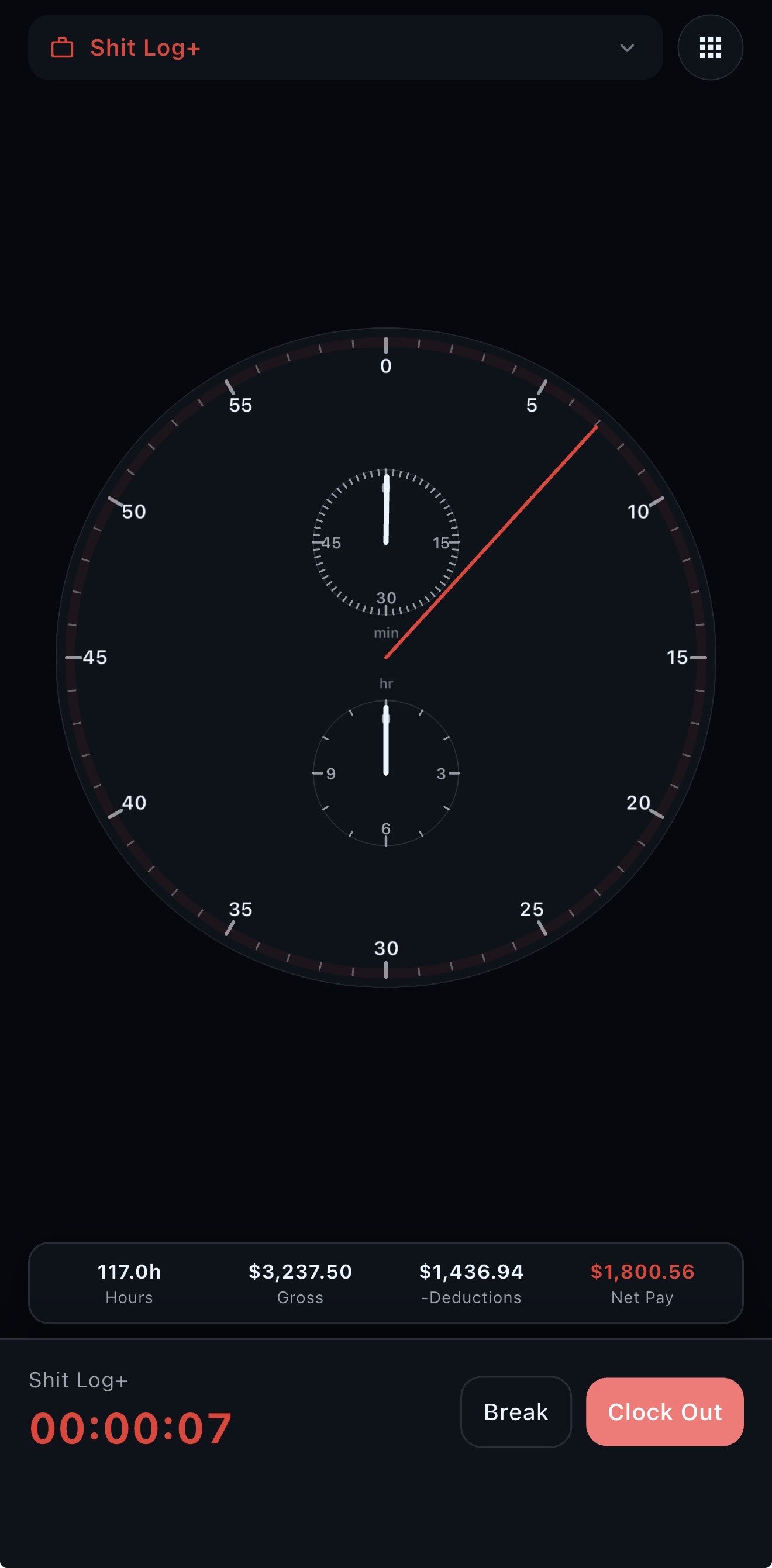 Shift Log+ screenshot: IMG_5315.jpg