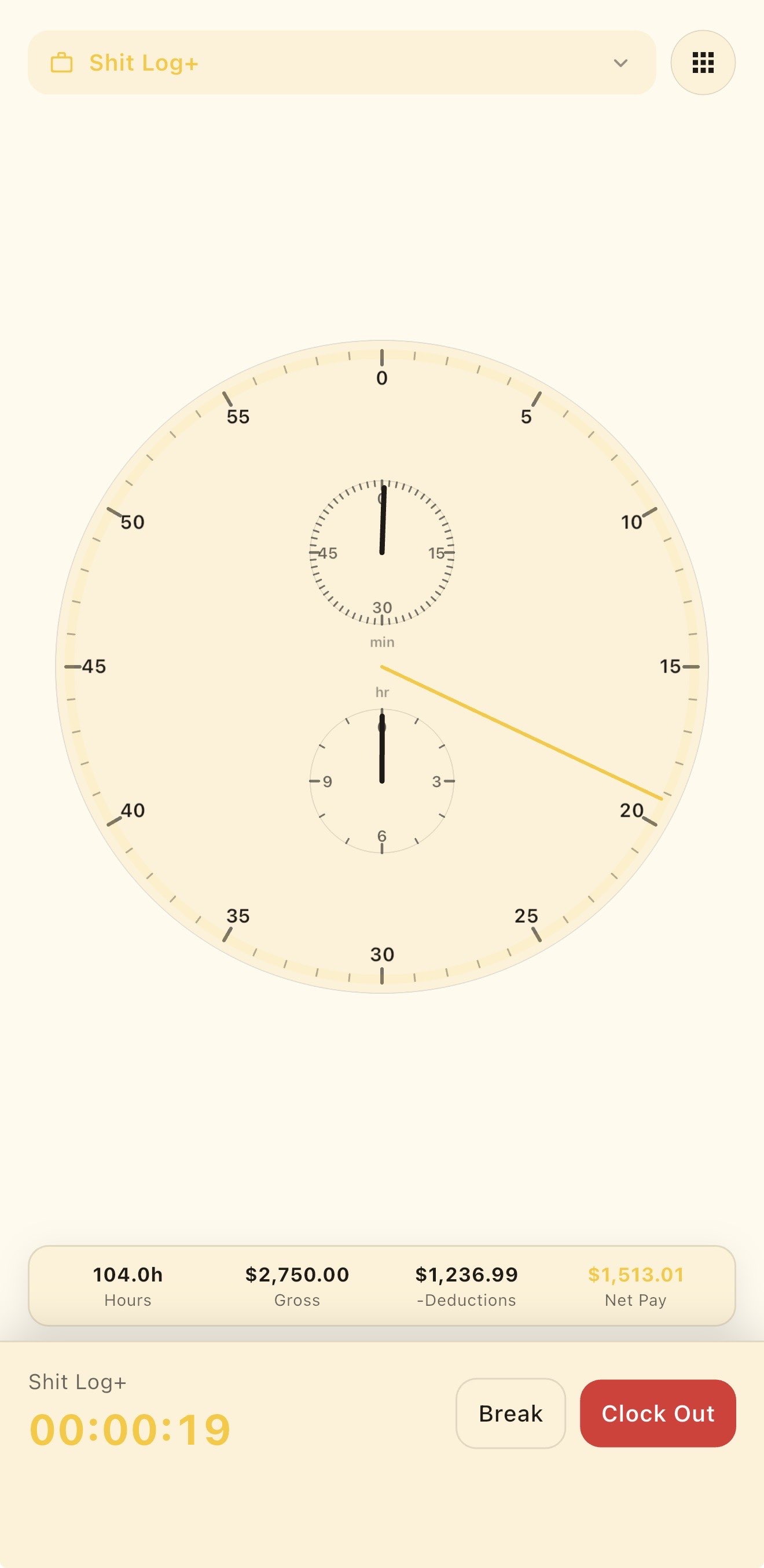 Shift Log+ screenshot: IMG_5317.jpg